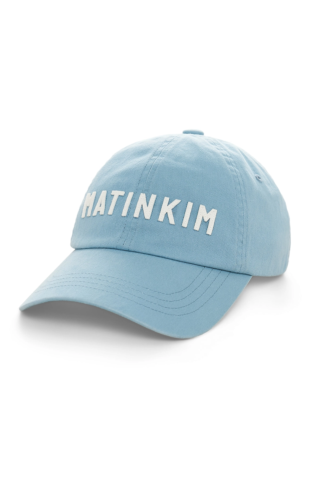마뗑킴 APPLIQUE FELT LOGO BALL CAP IN LIGHT BLUE 상품 이미지 2