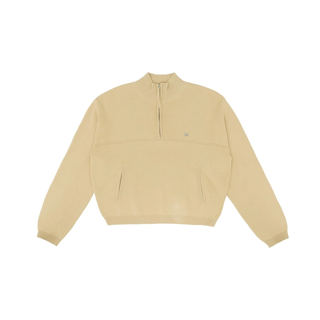 피브비 Half Zip-up Knit (milk tea beige) 상품 이미지 1