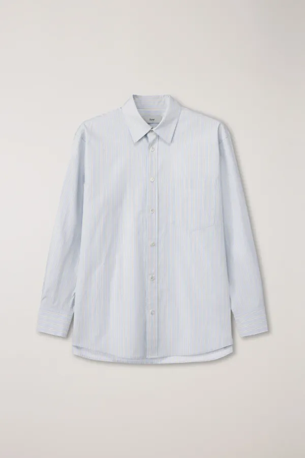 UNISEX OVERSIZED STRIPED SHIRT MISTY BLUE STRIPE_UDSH6A104B1