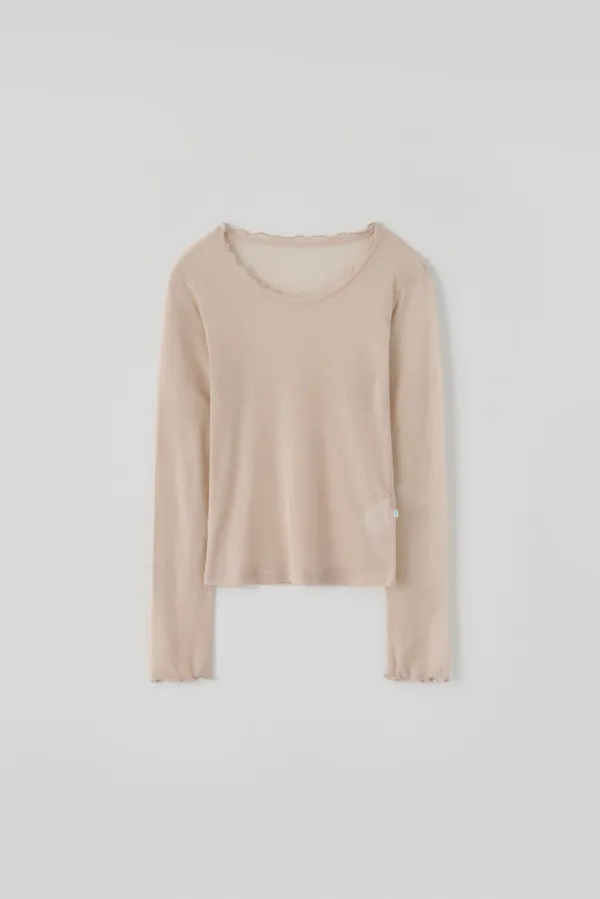 26ver. T/T Lace long sleeve t-shirt (peach)