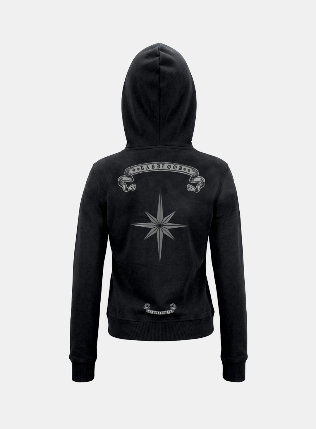 배드블러드 [w-hde26-018] Cosmo11 Slim-Fit Zip-Up Hoodie - Black 상품 이미지 2