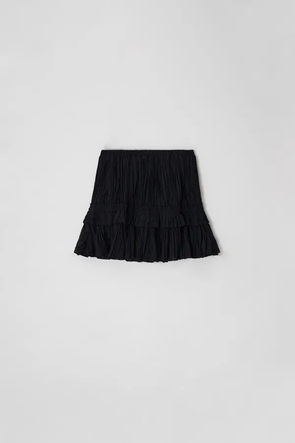 Frill Mini Skirt (black)