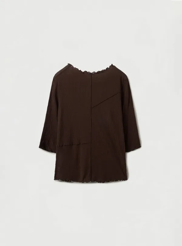 SOFT RIB TOP - BROWN