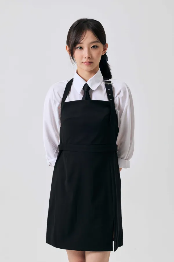 ASTRAL BUCKLE MINI DRESS / BLACK