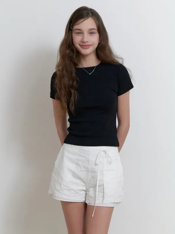 Blueberry half t-shirt (black)