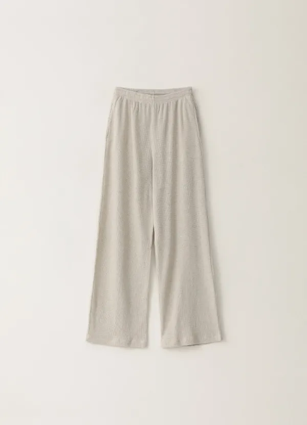 6TH / Waffle Straight Pants - Oatmeal
