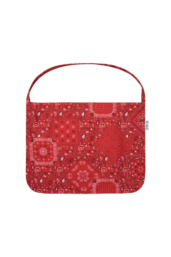 EMIS LOGO PAISLEY ECO BAG-RED