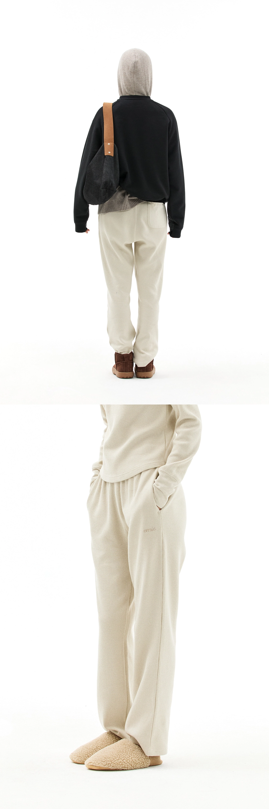 이미스 (W) WAFFLE LOUNGE PANTS-BEIGE 상품 이미지 3