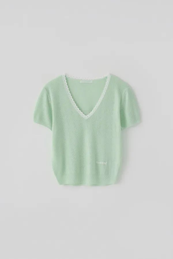 T/T Aven v-neck knit (mint)