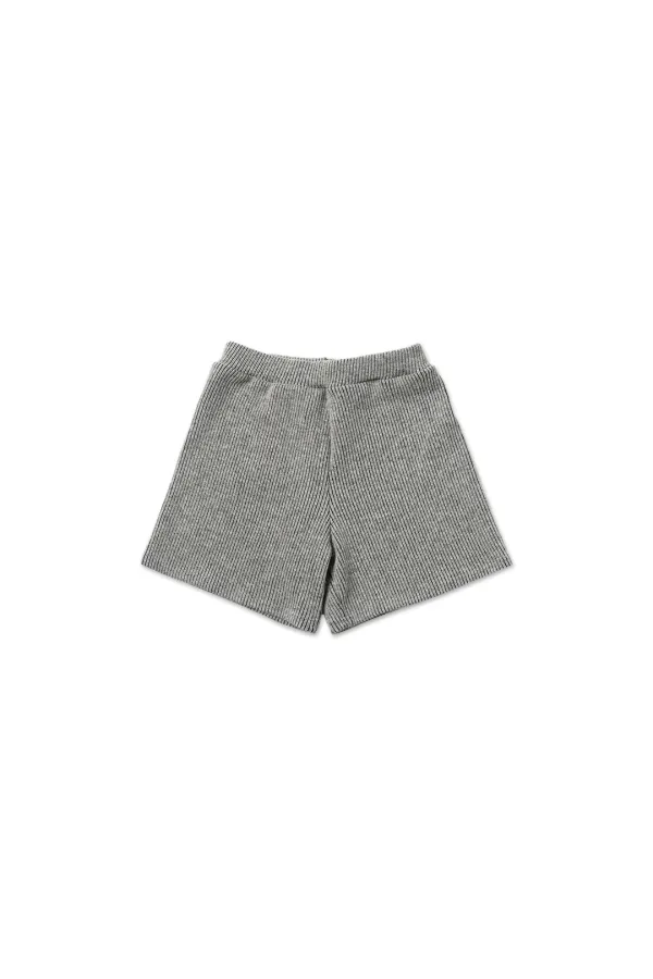 [이나pick] Ribbed knit shorts_gray