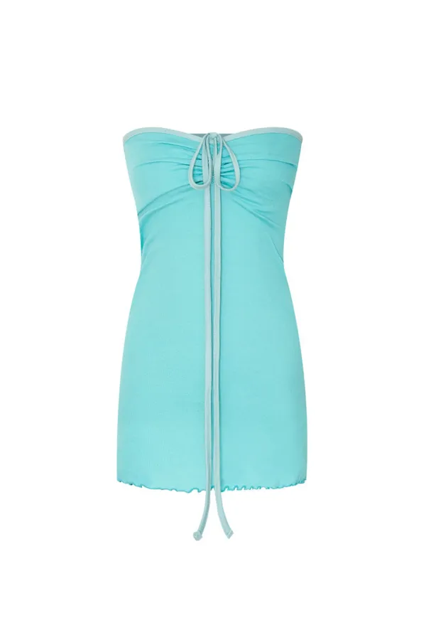 TUBE MINI DRESS (AQUA)