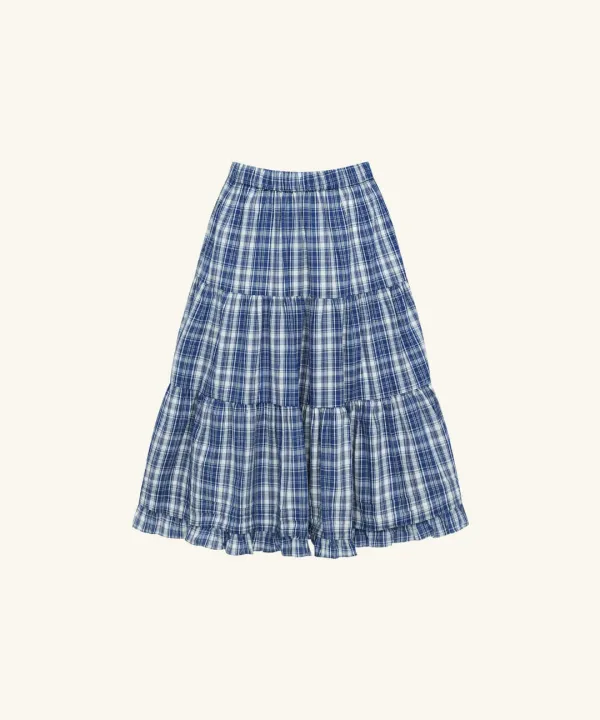 [6/4 순차배송] Bennys Cancan Midi Skirt ( Blue )