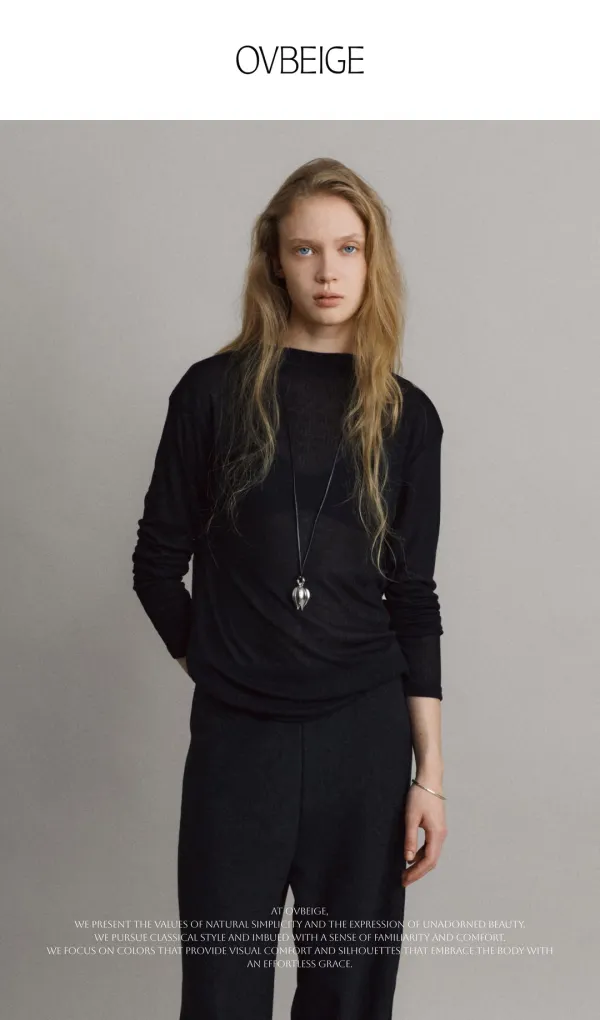 FINE RIB TURTLENECK TEE_BLACK