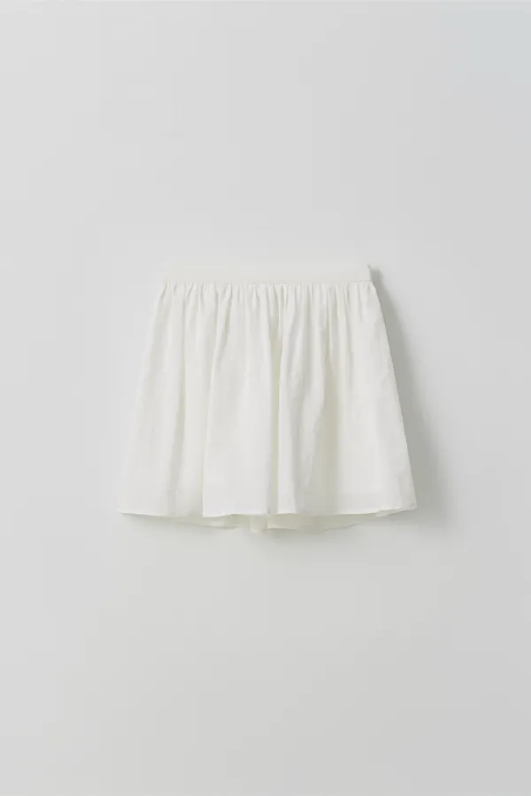(2nd re-stock) T/T Pinea shirring mini skirt (white)