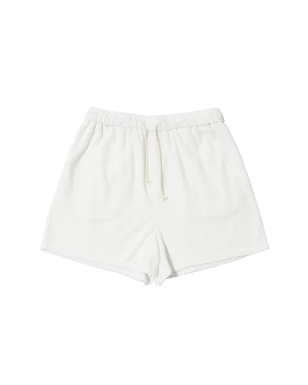 terry crop shorts (white)