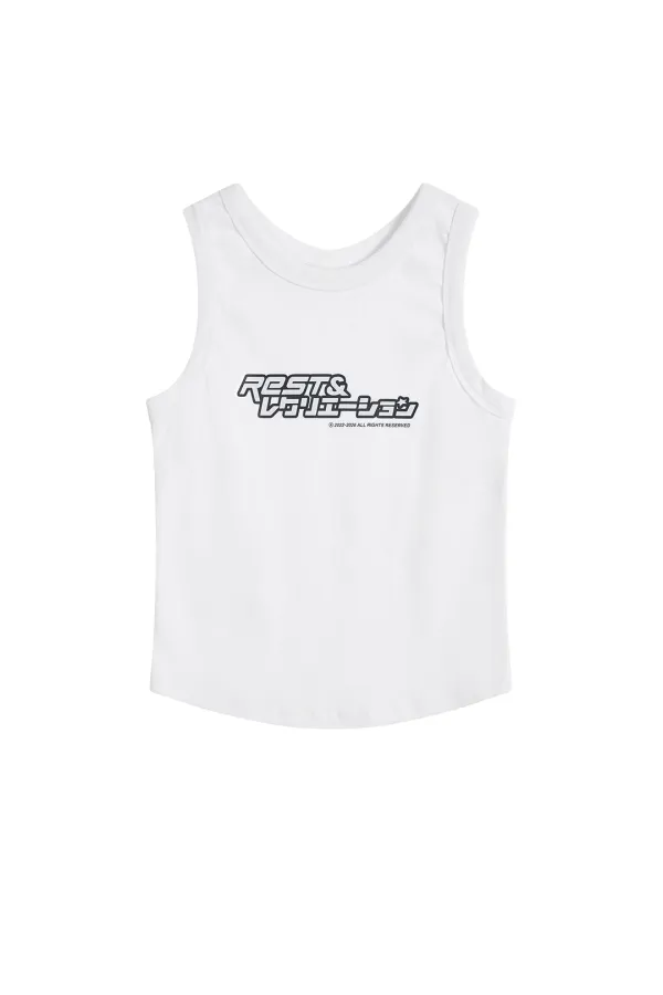 ANIME LOGO SLEEVELESS - WHITE