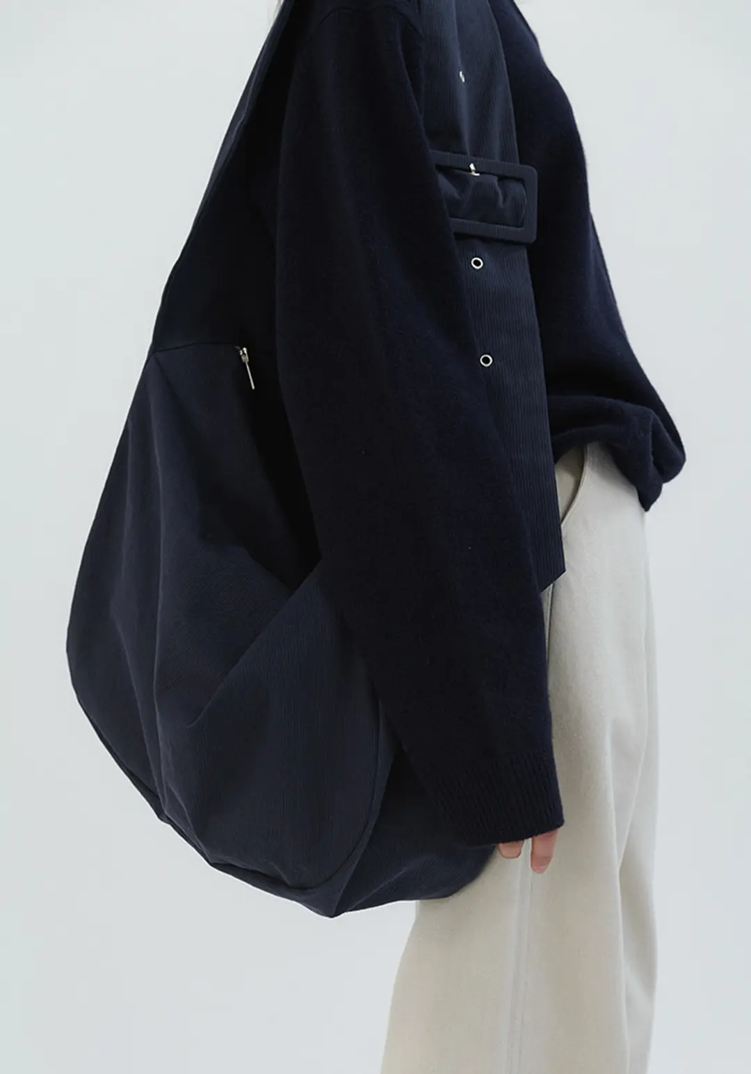 이브세이지 Stripe Buckle bag (Navy) 상품 이미지 2