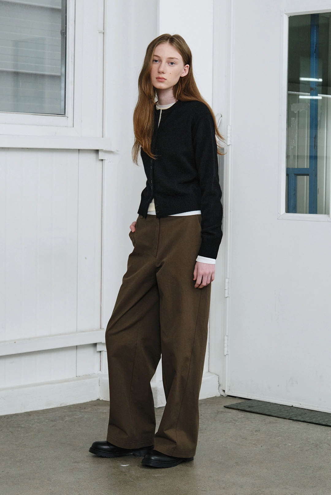 브렌다 브렌든 fine wool cardigan - black 상품 이미지 2