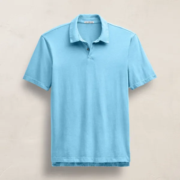 Sueded Jersey Polo - Skipper Pigment