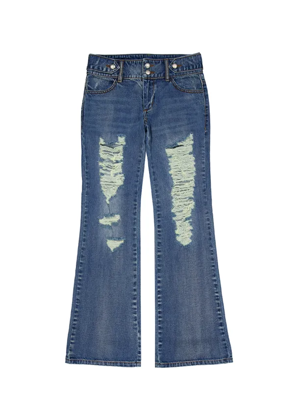 DOUBLE STAR DAMAGED JEANS [INDIGO]