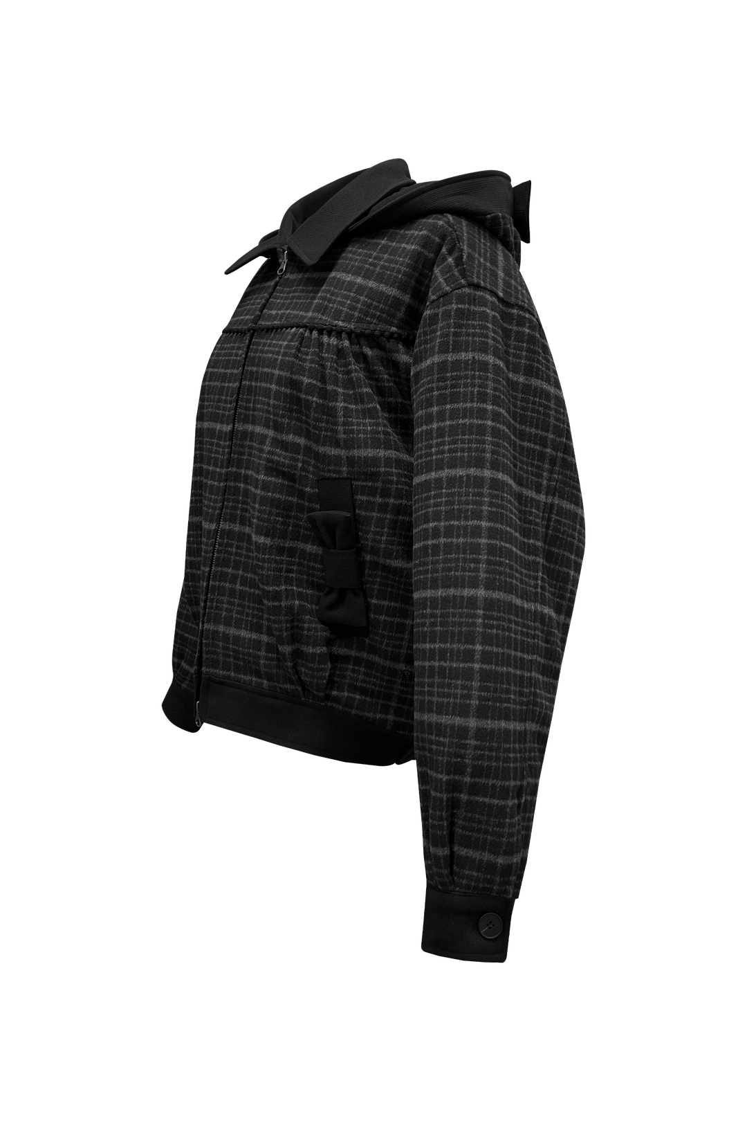 체메씨 BLANK HOOD JACKET (BLACK CHECK) 상품 이미지 2