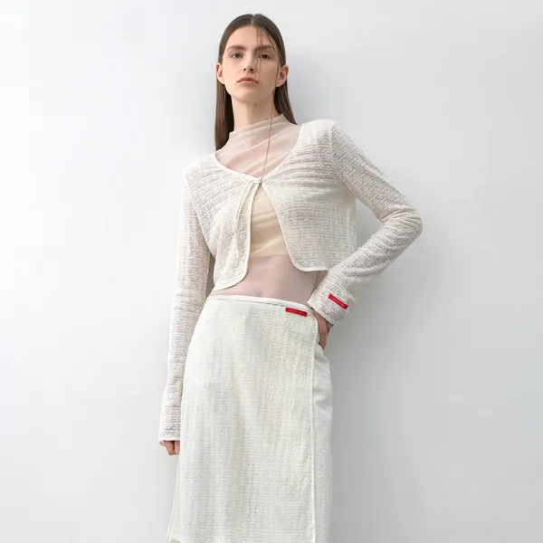 (BL-4346)FLOWER LACE OPEN BLOUSE