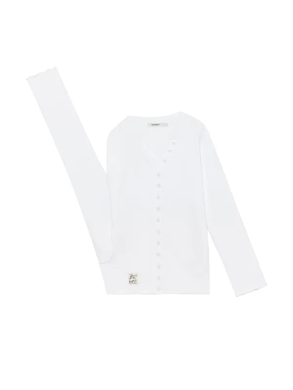 TILT BUTTON LONG SLEEVE (WHITE)