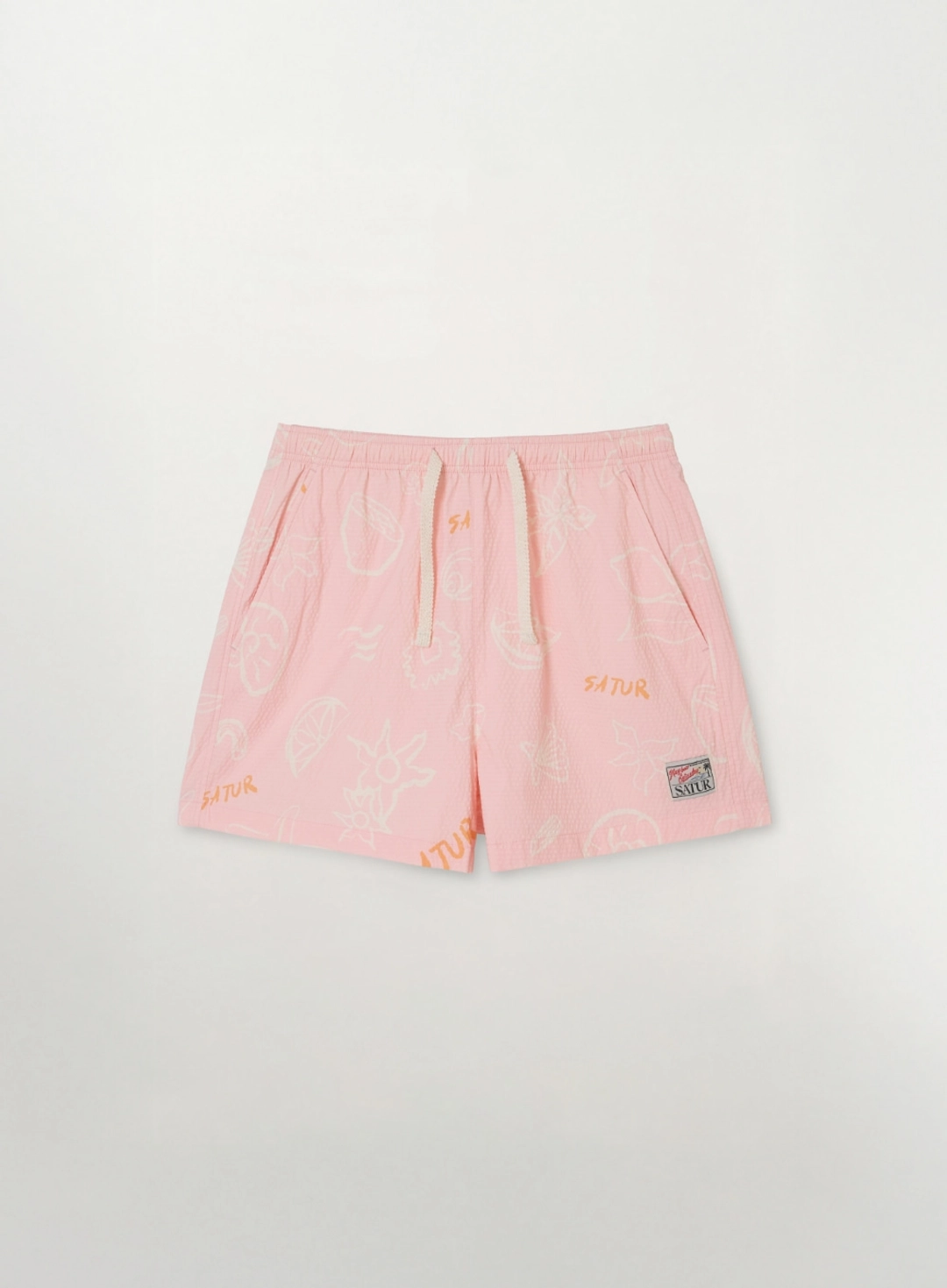 세터 (W) Hand Drawing Graphic Swim Shorts - Pink 상품 이미지 1
