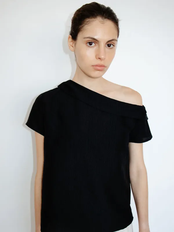 TIR OFF SHOULDER BLOUSE_BLACK