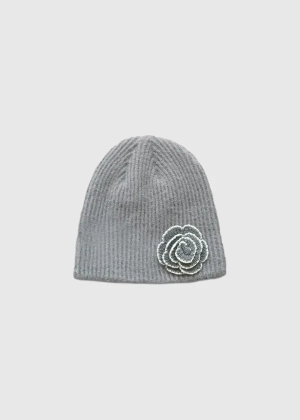 ROSE KNIT BEANIE - GRAY (2차 재입고)