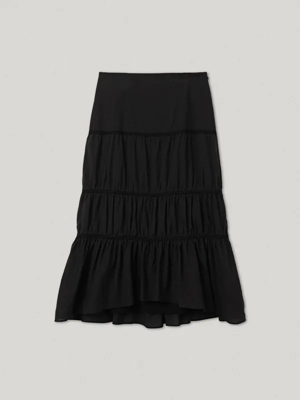 Black Neely Tiered Skirt (4th)