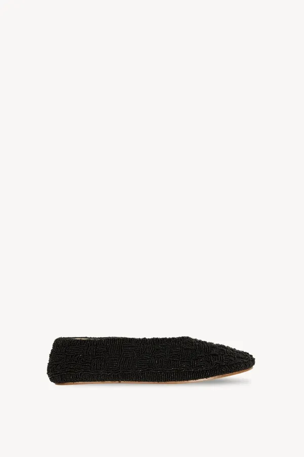 Embroidered Stella 가죽 유리 슬리퍼