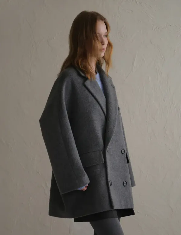Noel Wool Halfcoat (Grey)