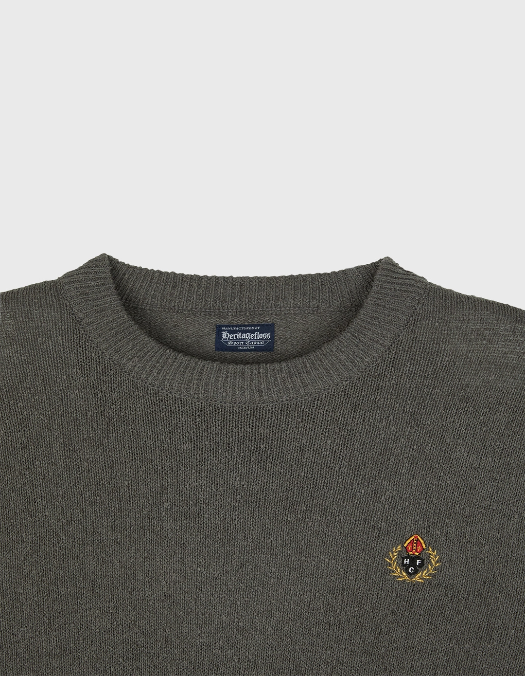 헤리티지플로스 CREST PAPER CREWNECK / Charcoal 상품 이미지 2