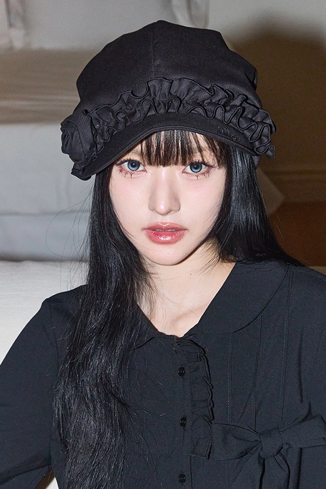 일리고 플레르 러플 헌팅캡 블랙 상품 이미지 3