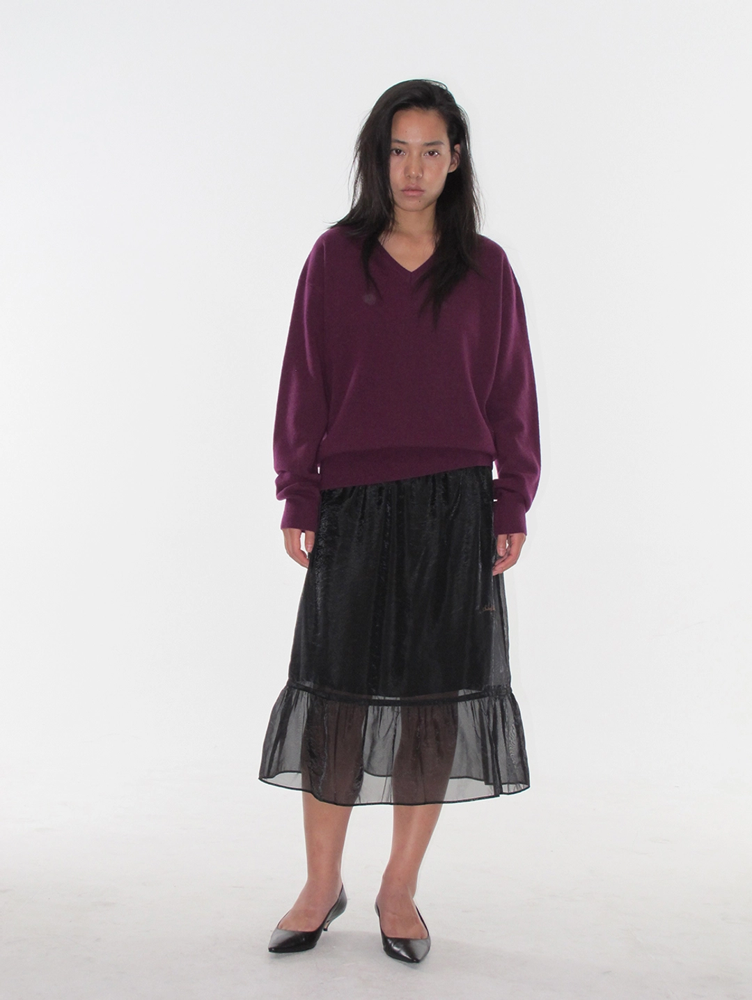 쏘딩키브레드 Toasty Violet V-neck Knit 상품 이미지 1