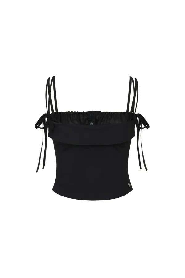 HEART RIBBON TOP (SS ver.) black