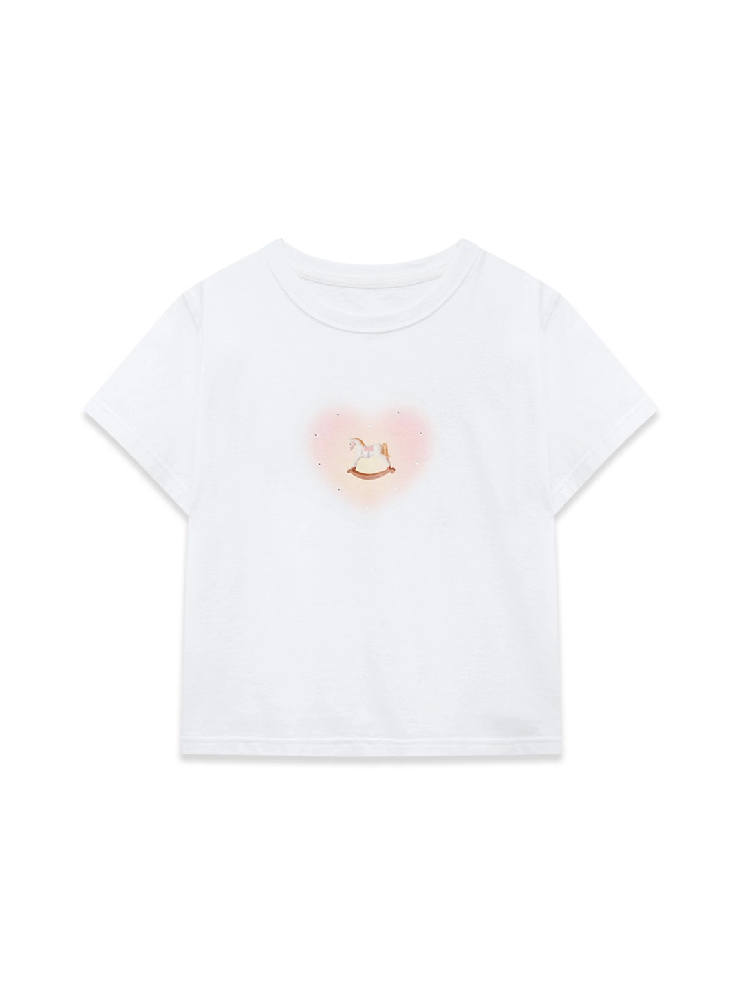 마가린핑거스 PONY HOTFIX T-SHIRT (WHITE) 상품 이미지 1