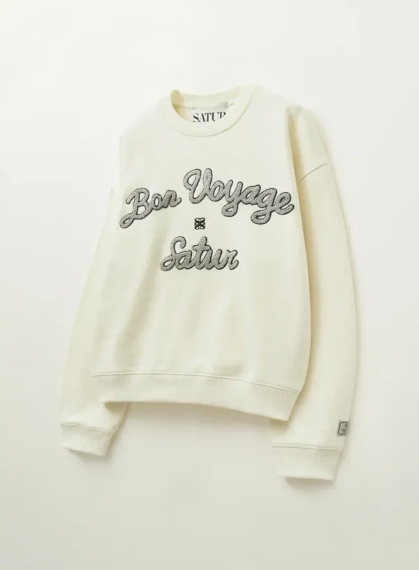 Bon Voyage Boucle Sweatshirt - Cream