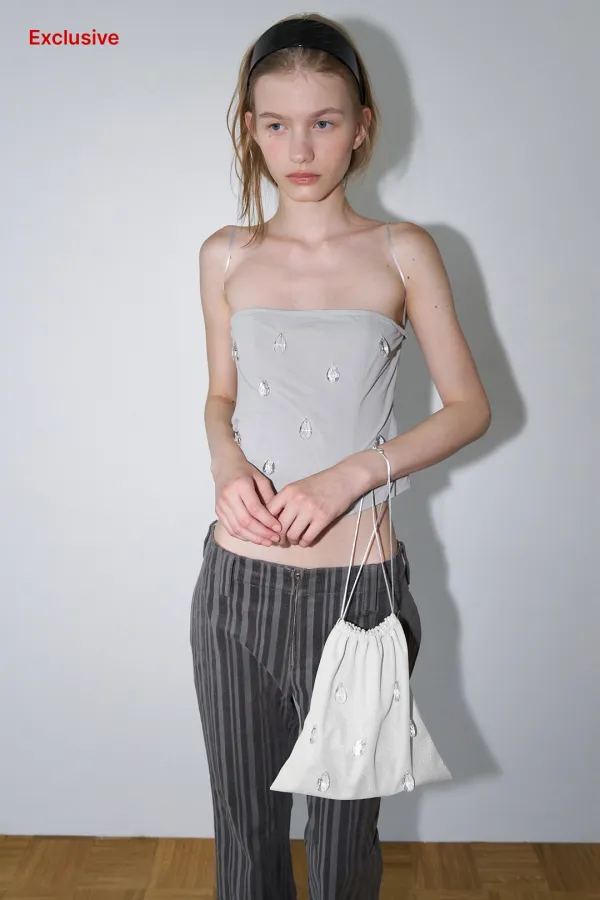 [EXCLUSIVE] JEWEL IMPACT CORSET TOP_LIGHT GREY