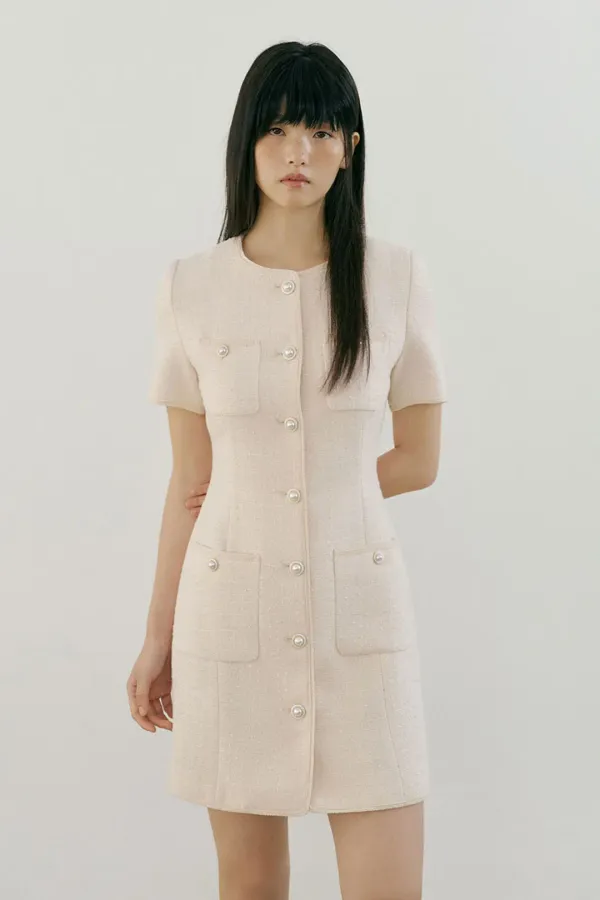 Mary Tweed One-piece (cream)