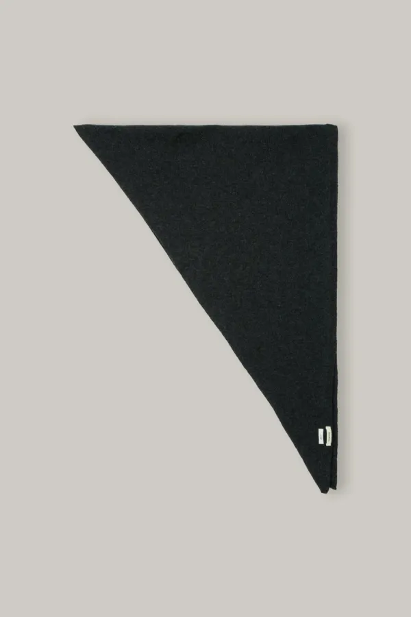 3th/Triangle Wool Scarf (Charcoal)