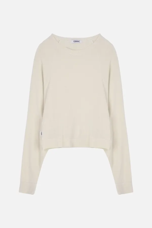 Cr Raglan Top _ Ivory