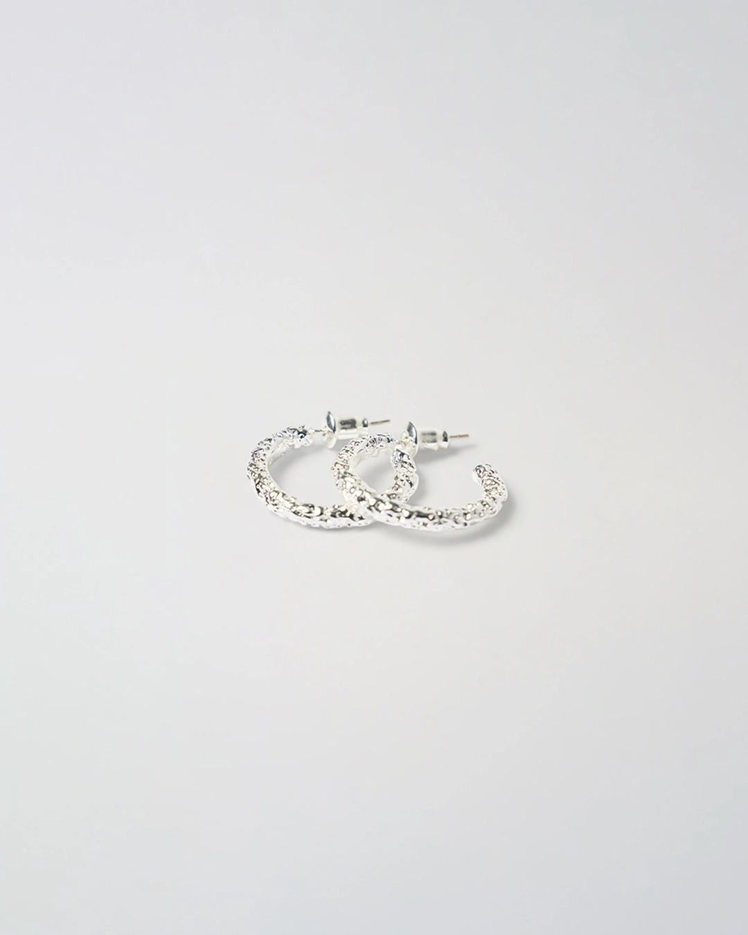 누아르나인 Textured Earrings [SILVER] 상품 이미지 3
