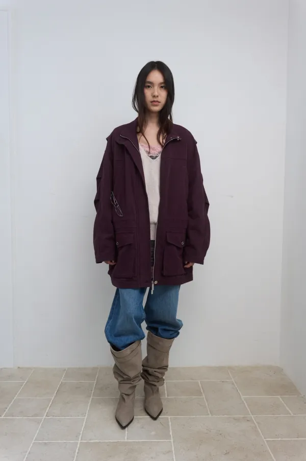 COTTON FIELD JACKET_PURPLE