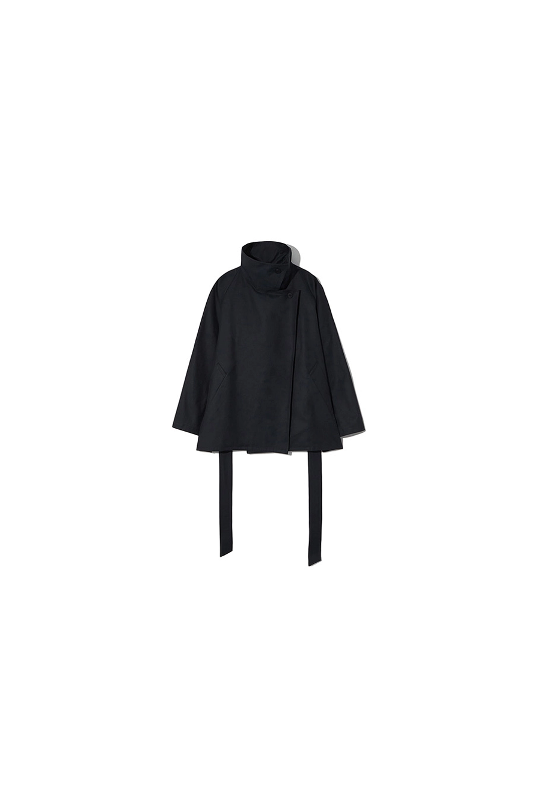 르917 COTTON DRAPED FUNNEL NECK HALF TRENCH [NAVY] 상품 이미지 1