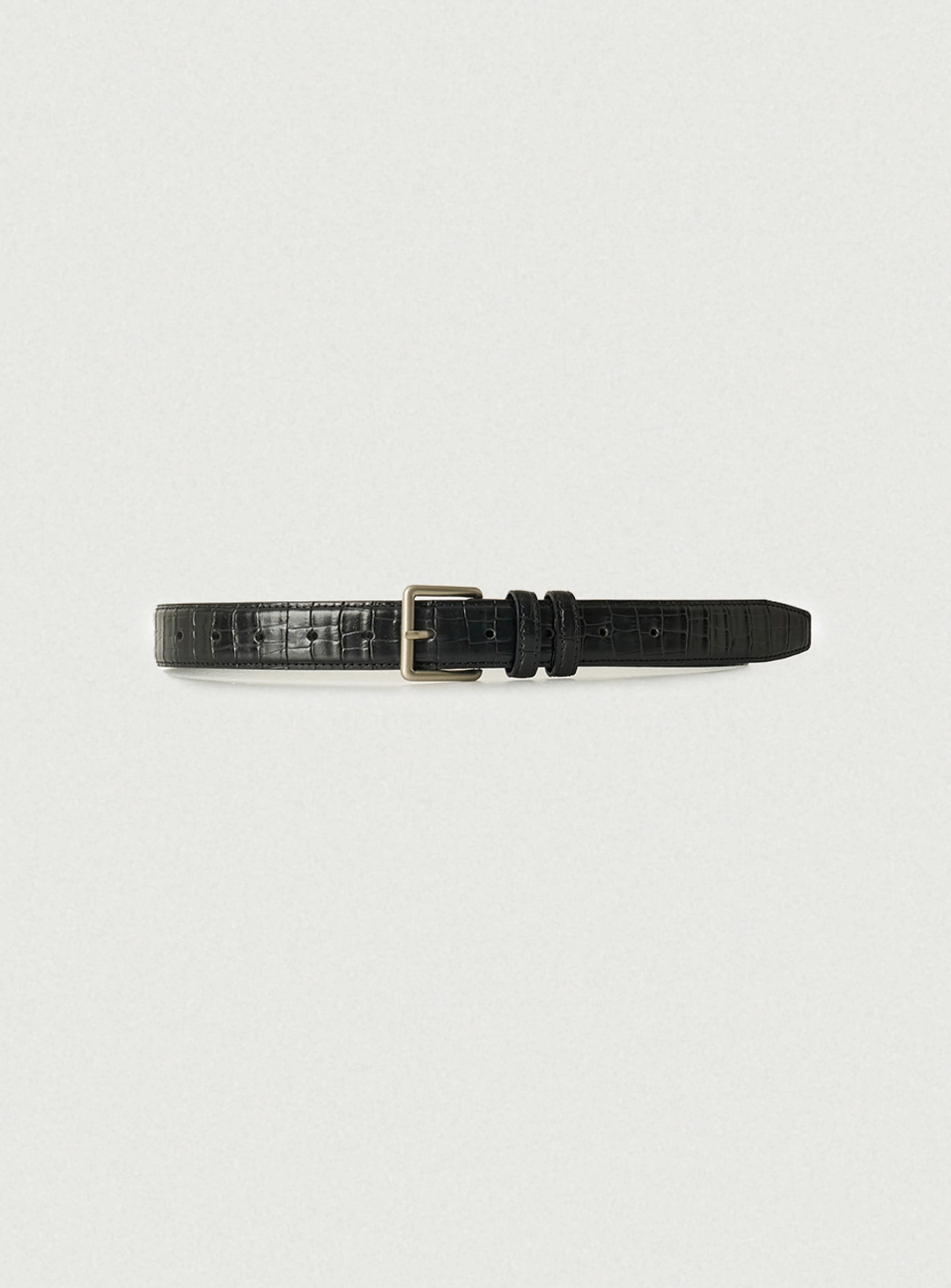 더바넷 Square Bold Leather Belt_Black 상품 이미지 1