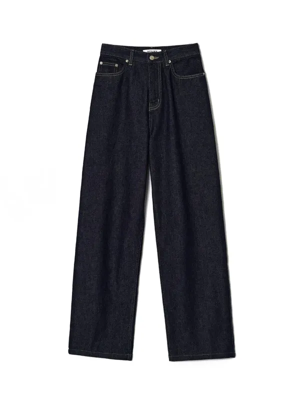 Carpenter Wide Denim Pants True Blue
