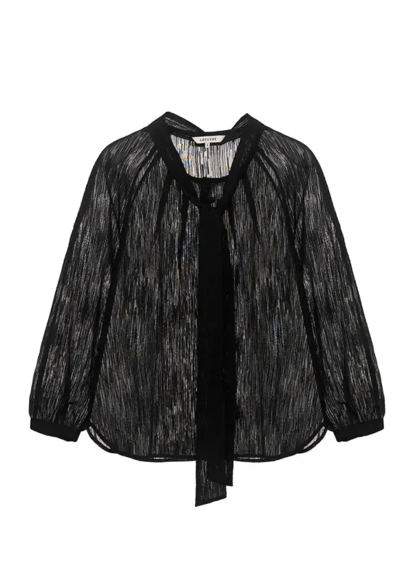 Round-neck Tucked Tie Blouse SW4AB853-10