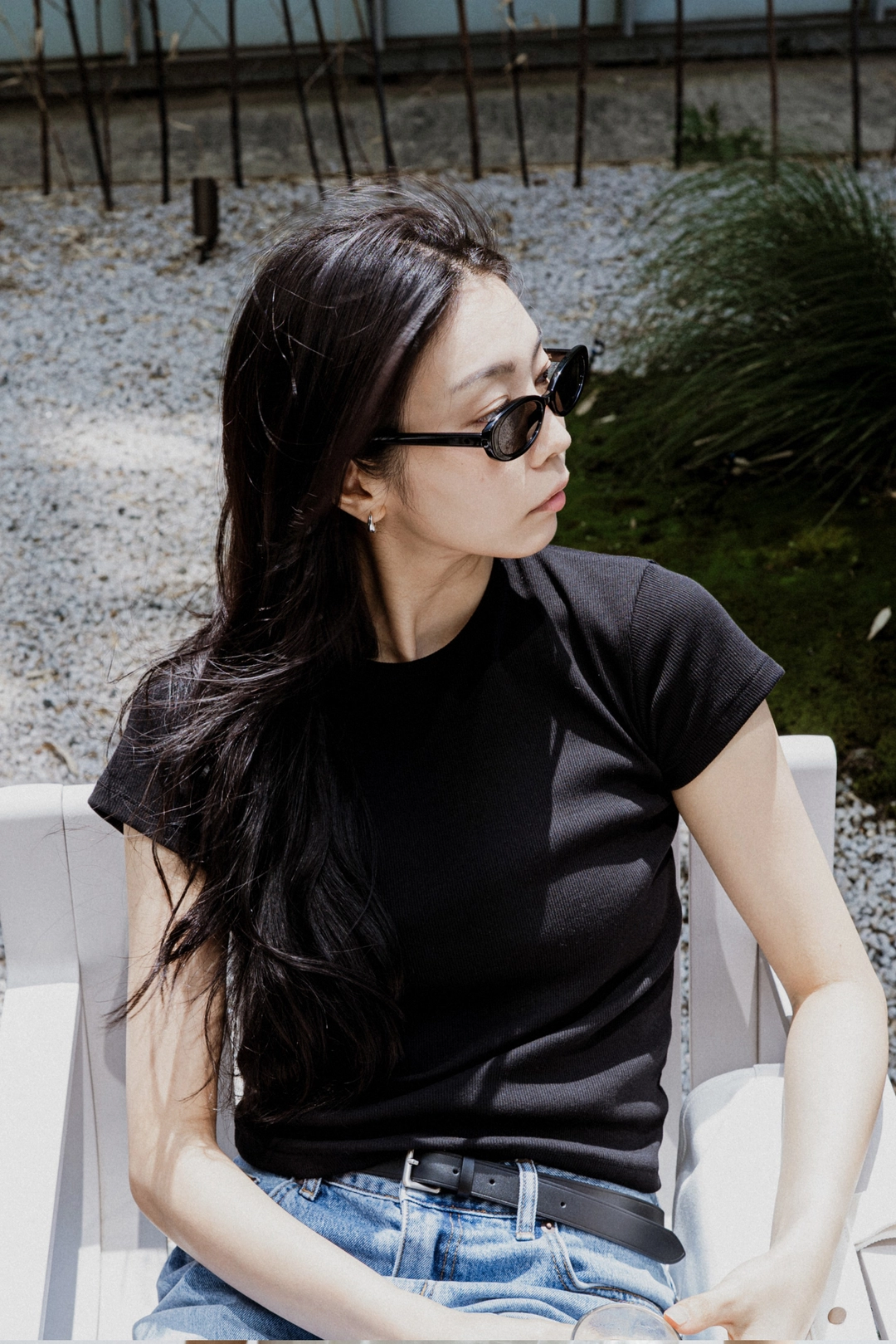 스앨더 39759_Ribbed short-sleeve T-shirt 상품 이미지 2